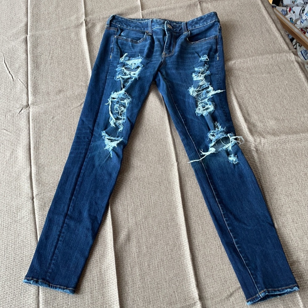 American Eagle jeans jeggings 360 super stretch destroyed